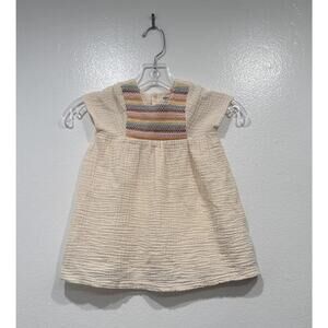 Rabbit + Bear By Emily And Oliver Organic Cotton Dress 2T Embroidered Rainbow